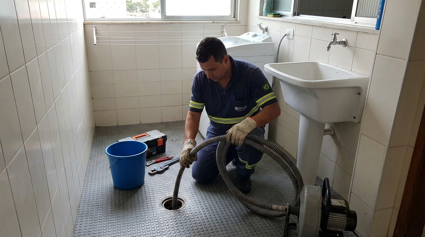 Desobstrução na Cozinha no Parque do Pedroso, Santo André‑SP